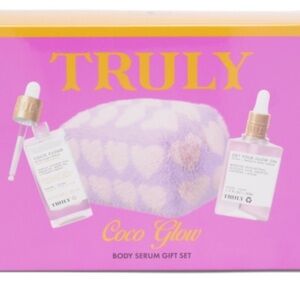 TRULY Coco Glow Body Serum Set with Purple Heart Design